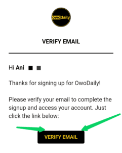 email verification